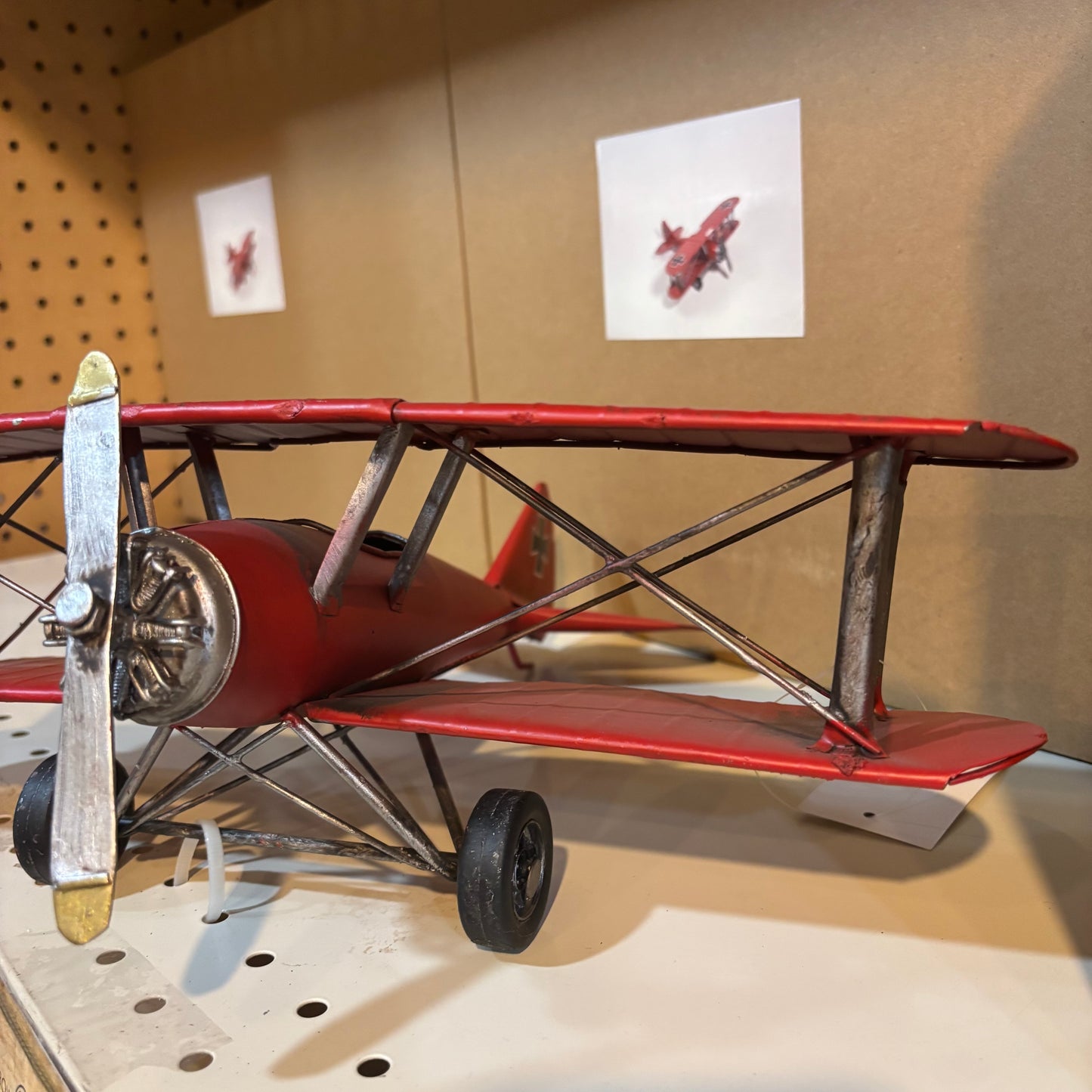 RED BARON AIRPLAINE METAL ART WESTERN HOME DECOR HANDMADE #RA0232