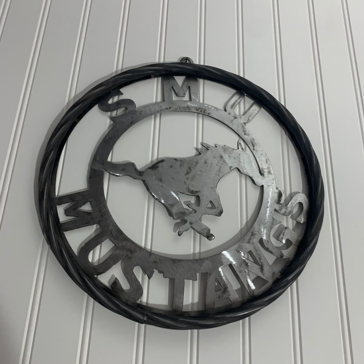 12",18",24",32",36" SMU MUSTANGS RAW METAL CUSTOM VINTAGE CRAFT WALL ART TEAM SIGN HANDMADE
