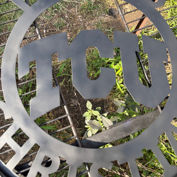 TCU TEXAS CHRISTIAN CUSTOM BLACK METAL VINTAGE CRAFT TEAM SIGN HANDMADE