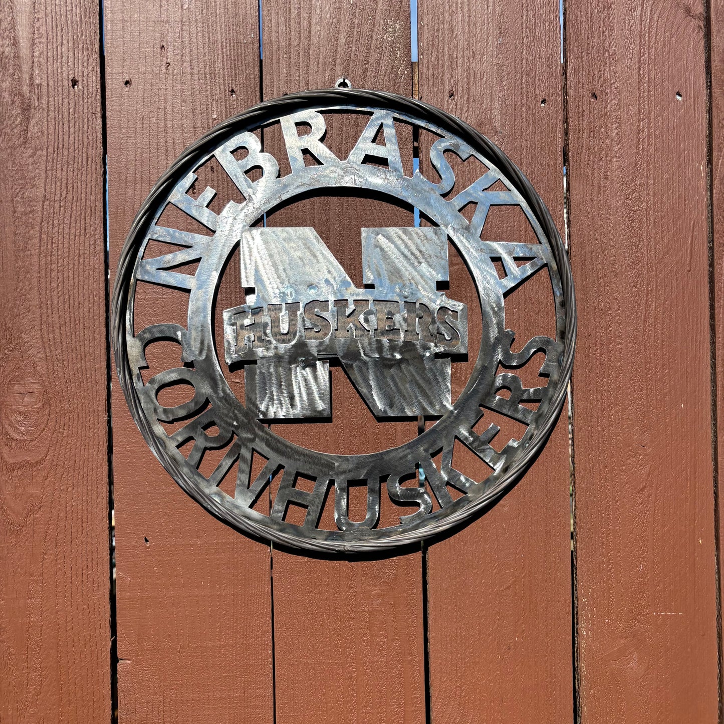 12", 18", 24", 32" NEBRASKA HUSKERS RAW METAL CUSTOM VINTAGE CRAFT TEAM SIGN
