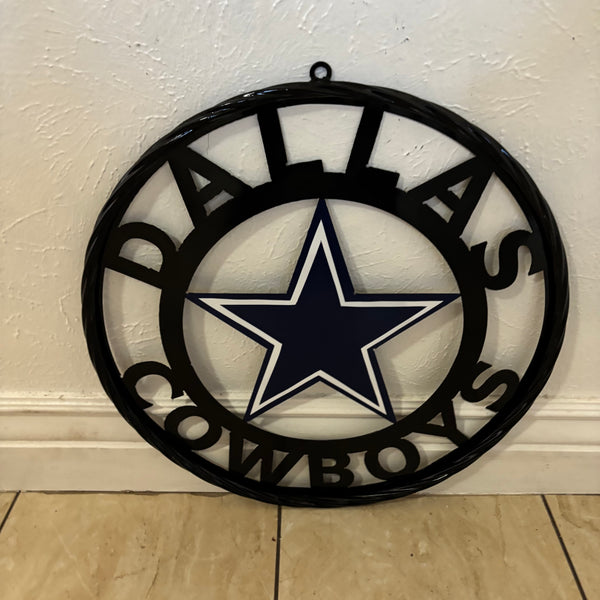 18",24",36" DALLAS COWBOYS METAL WALL ART WESTERN HOME DECOR VINTAGE RUSTIC BRONZE NEW #EH12316