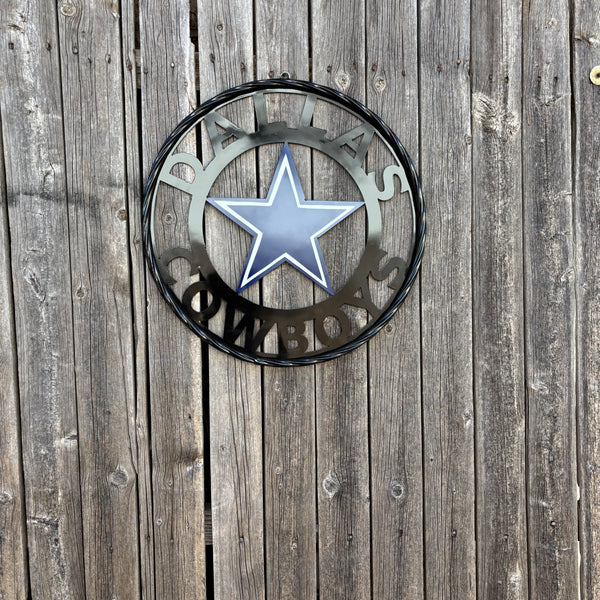 18",24",36" DALLAS COWBOYS METAL WALL ART WESTERN HOME DECOR VINTAGE RUSTIC BRONZE NEW #EH12316