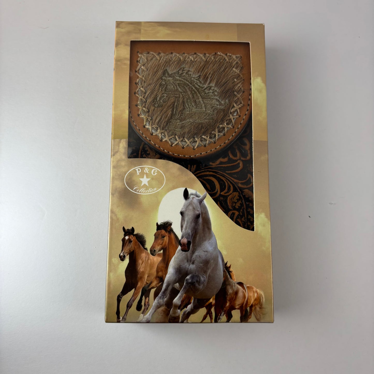 7" HORSE LEATHER HOLSTER TAN POUCH EXTRA LARGE  BELT LOOP CELL PHONE CASE UNIVERSAL OVERSIZE #EH13323