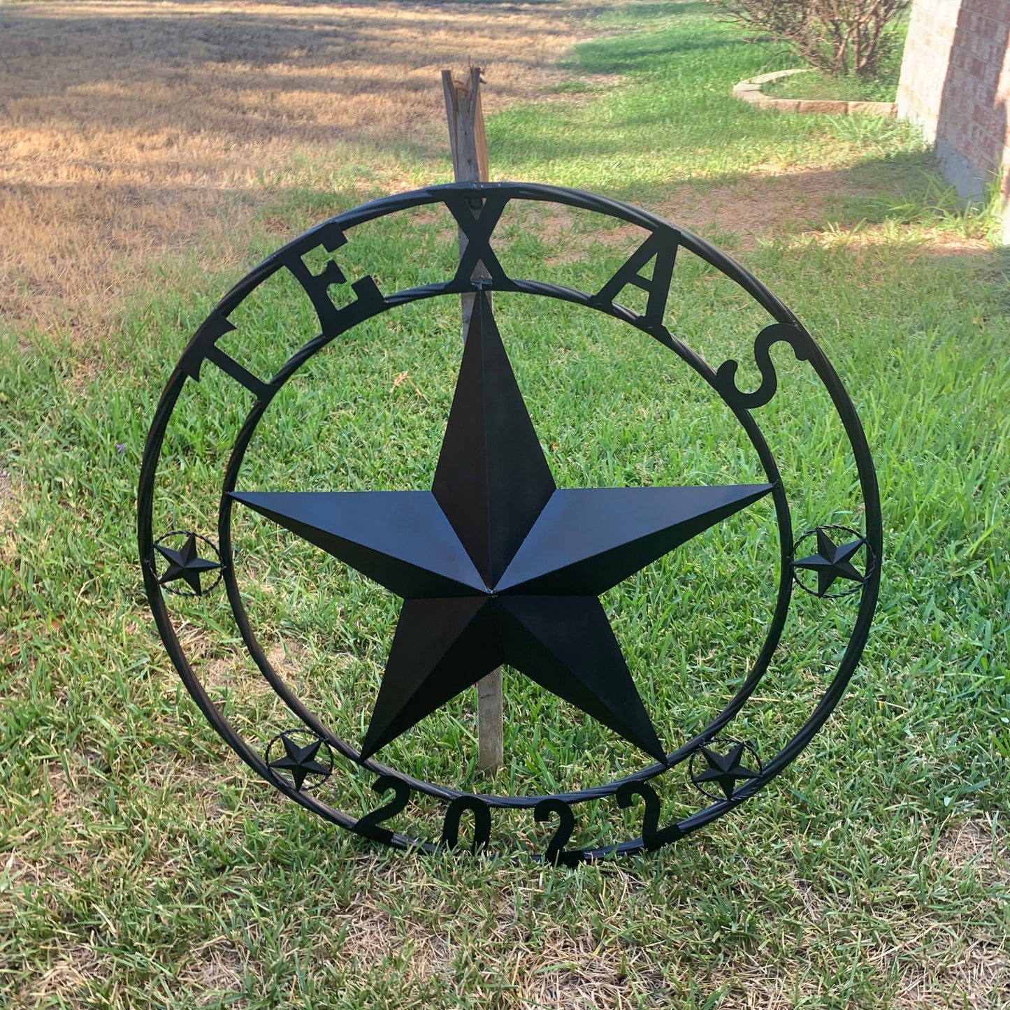 TEXAS 2022 STYLE CUSTOM NAME STAR BARN METAL LONE STAR 3d TWISTED ROPE RING WESTERN HOME DECOR RUSTIC  BLACK HANDMADE 24",32",34",36",40",42",44",46",50"