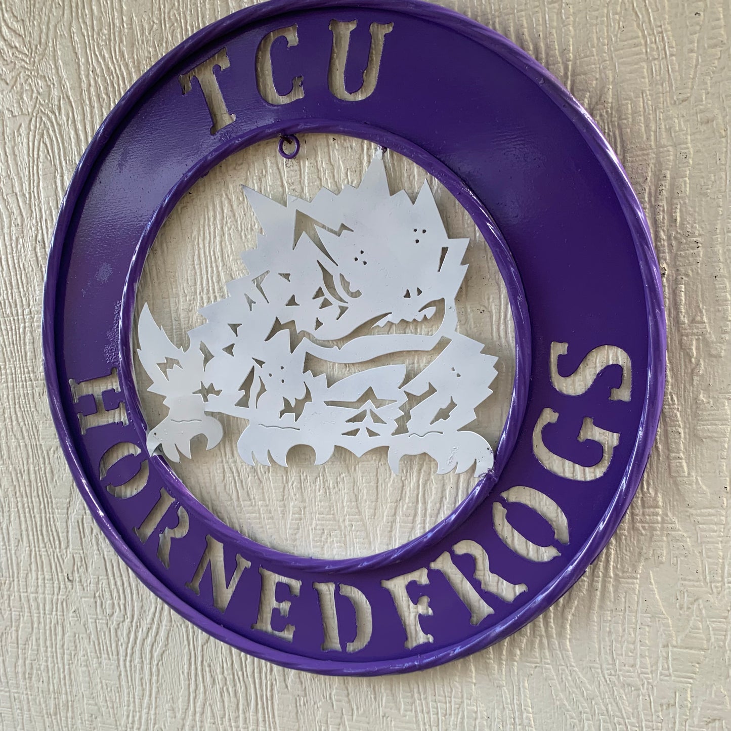 18",24",32" TCU HORNED FROGS CUSTOM METAL VINTAGE CRAFT TEAM SIGN WESTERN HOME DECOR HANDMADE