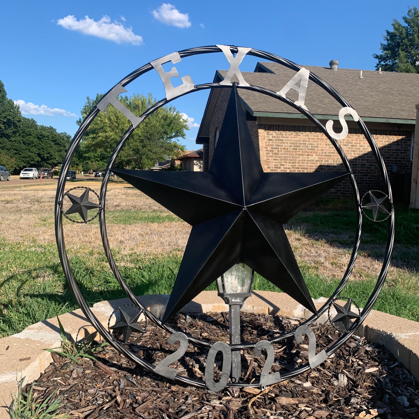 TEXAS 2022 STYLE CUSTOM NAME STAR BARN METAL LONE STAR 3d TWISTED ROPE RING WESTERN HOME DECOR RUSTIC  BLACK HANDMADE 24",32",34",36",40",42",44",46",50"