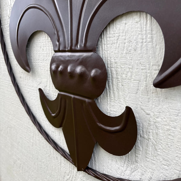 FLEUR DE LIS BRONZE METAL WALL ART SIGN WESTERN HOME DECOR HANDMADE NEW 12",18",24",32"