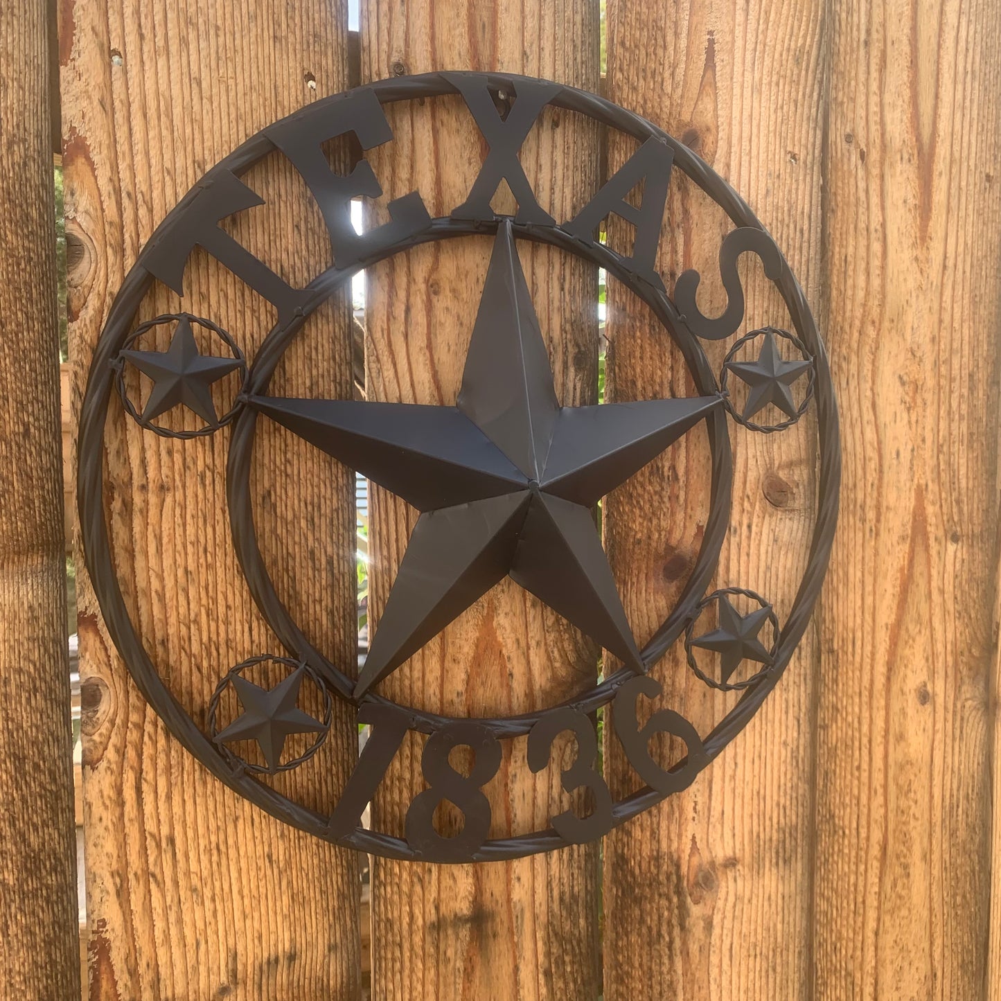 TEXAS 1836 BLACK BARN STAR METAL LONESTAR WESTERN HOME DECOR HANDMADE NEW 16",24",36",50"
