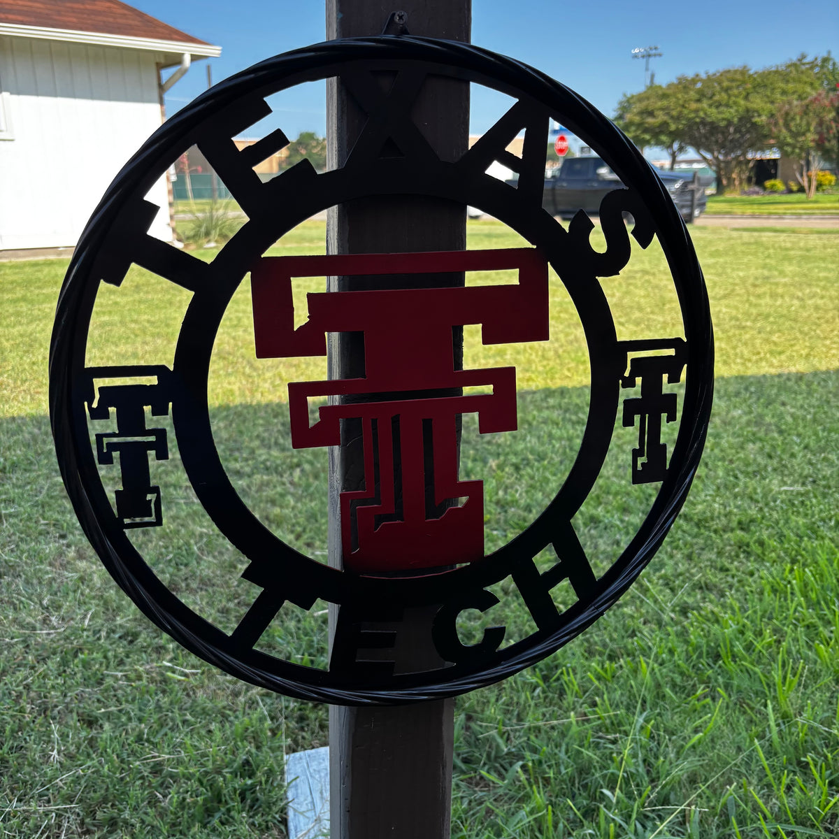 TEXAS TECH CUSTOM METAL VINTAGE CRAFT SIGN WESTERN HOME DECOR HANDMADE 12",18",24",32",36"