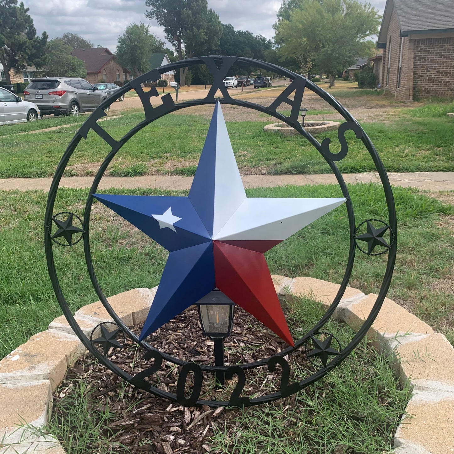 TEXAS 2022 STYLE CUSTOM NAME BARN STAR METAL LONESTAR 3d TWISTED BLACK ROPE RING WESTERN HOME DECOR   HANDMADE 24",32",36"
