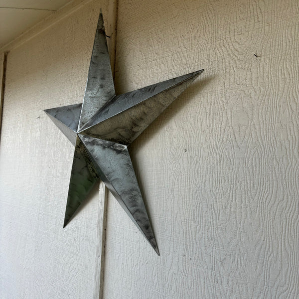 UNFINISHED GALVANIZED BARN STAR 3" TO 120" METAL WALL ART WESTERN HOME  DECOR HANDMADE #EH10418