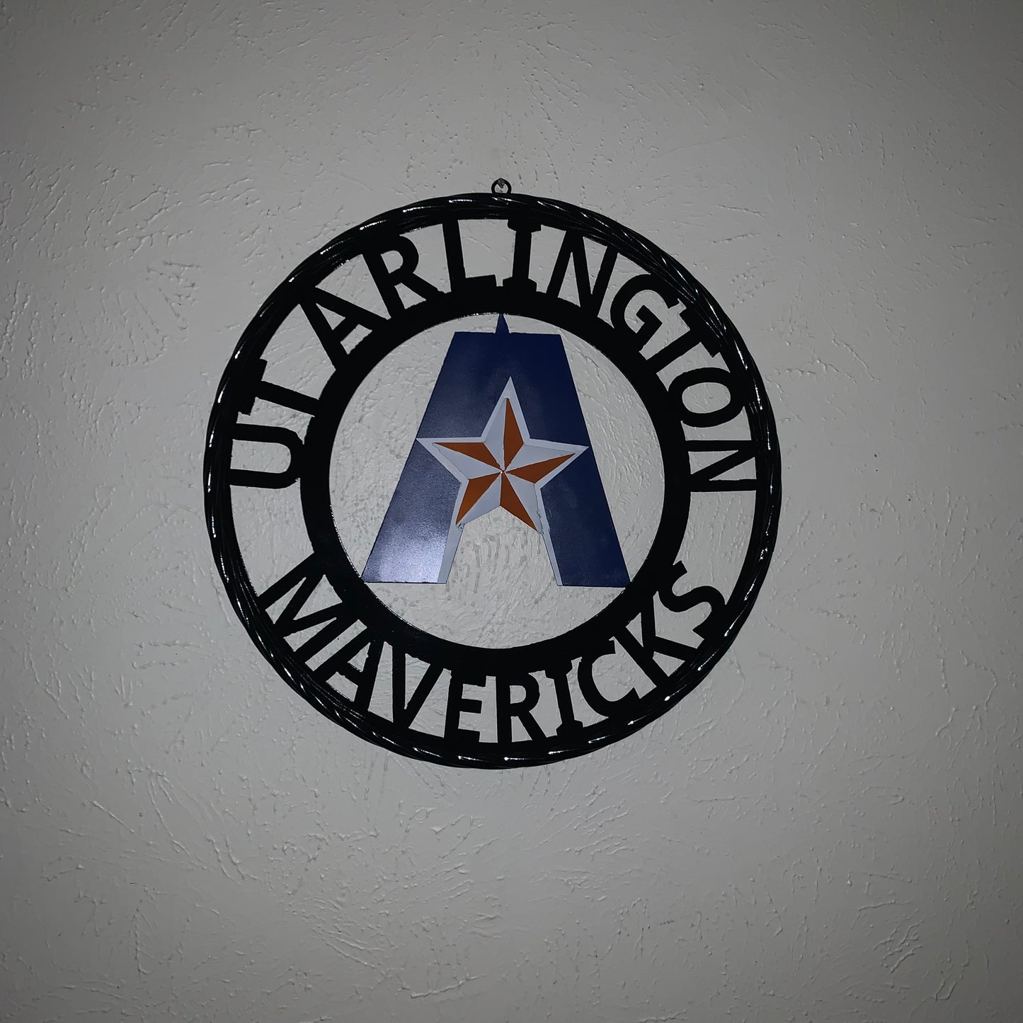 UTA ARLINGTON CUSTOM METAL VINTAGE CRAFT TEAM SIGN WESTERN HOME DECOR HANDMADE