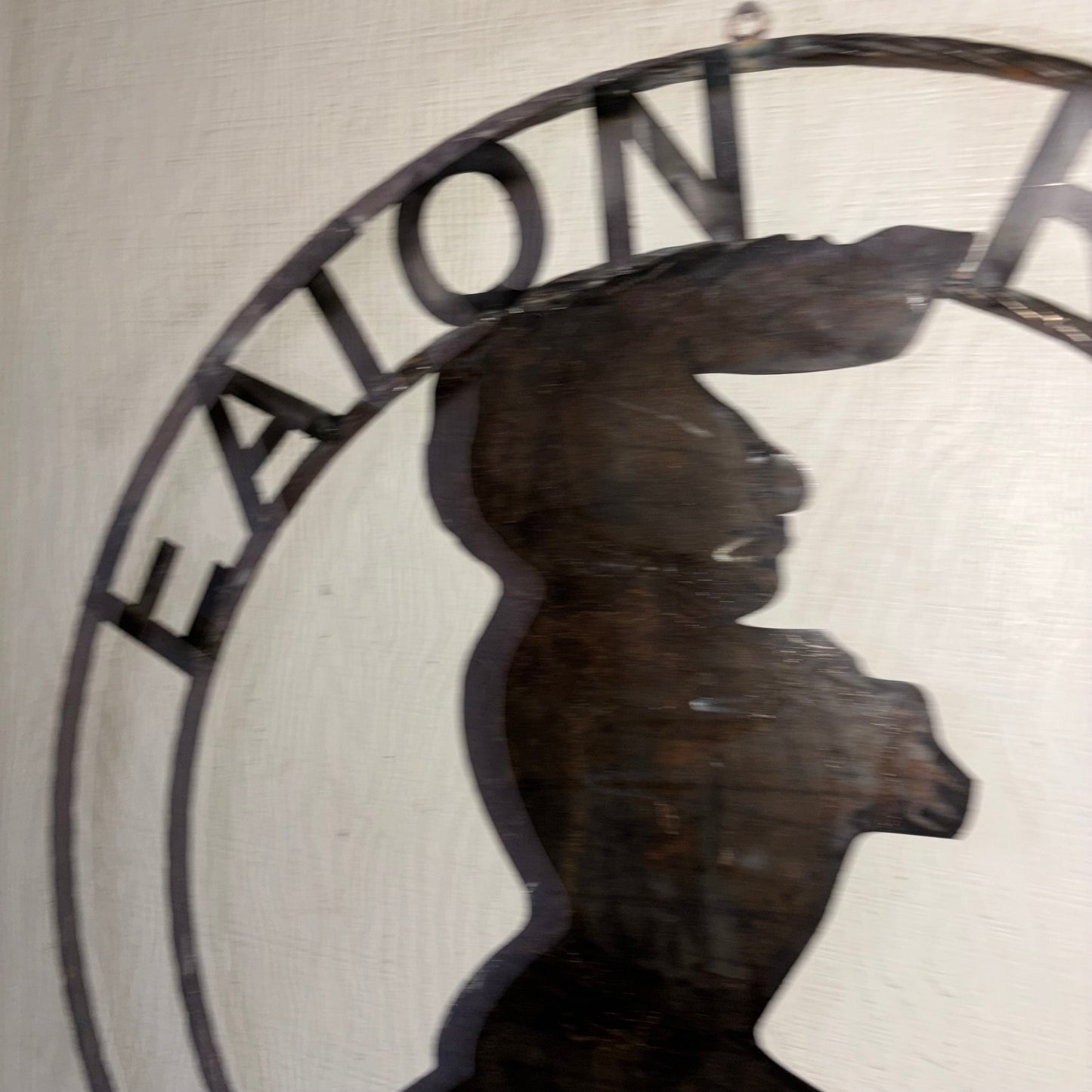 EATON REDS CUSTOM METAL VINTAGE CRAFT SIGN TEAM RED WHITE HANDMADE TO ORDER