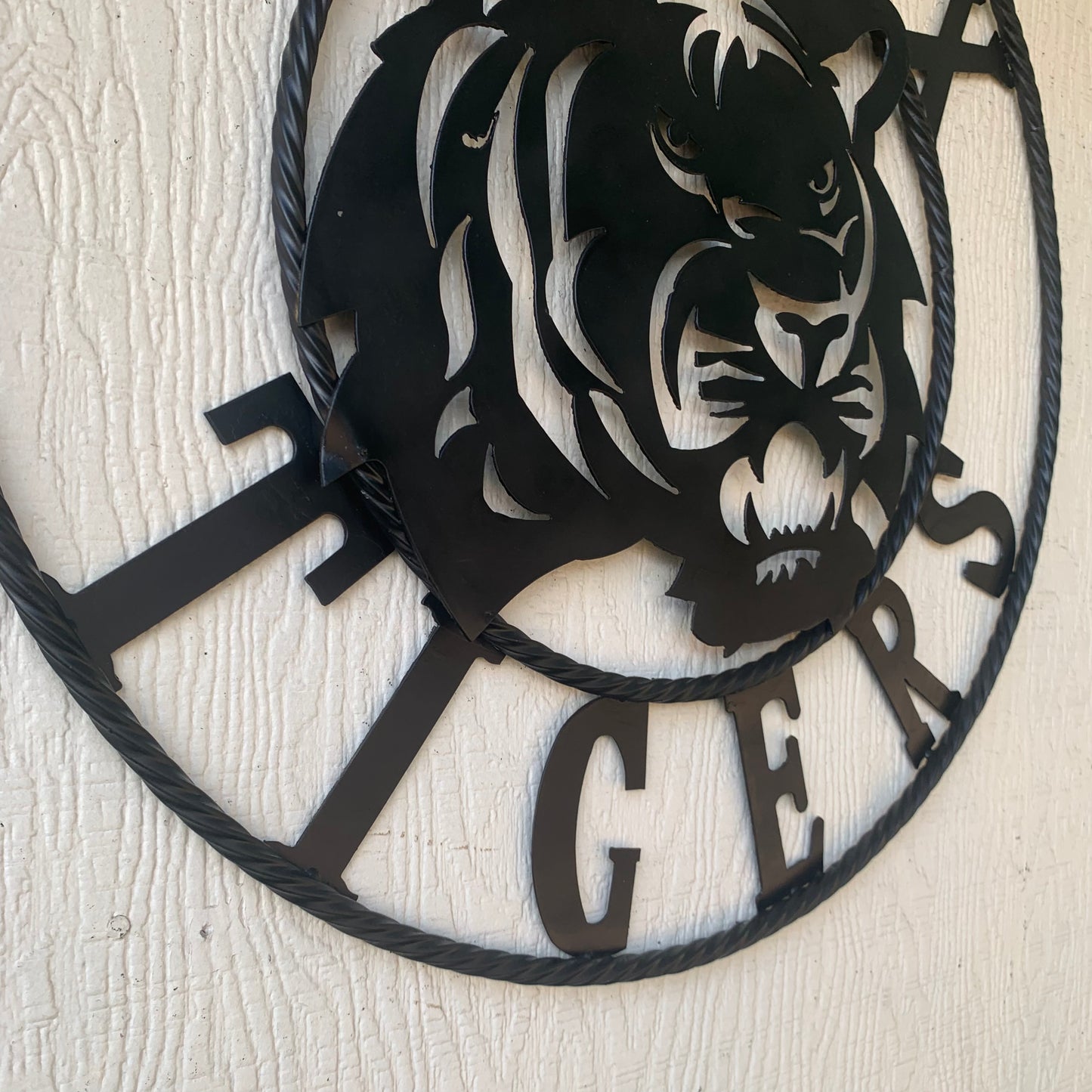 GEAUX TIGERS BLACK CUSTOM METAL VINTAGE CRAFT SIGN TEAM HANDMADE