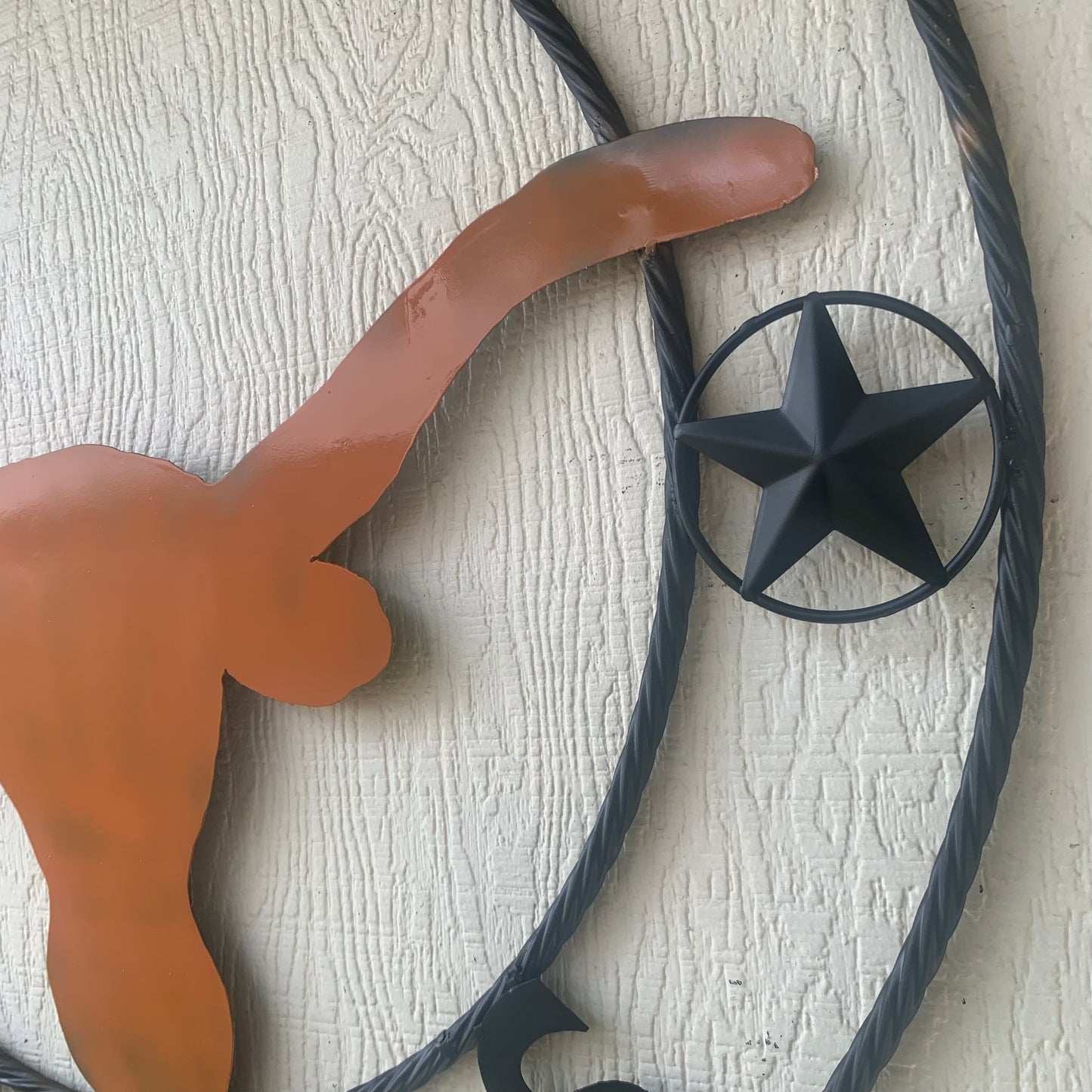 HOOKEM HORNS WITH LONE STAR TEXAS LONGHORNS HOOK EM METAL CUSTOM VINTAGE CRAFT WALL ART TEAM SIGN HANDMADE