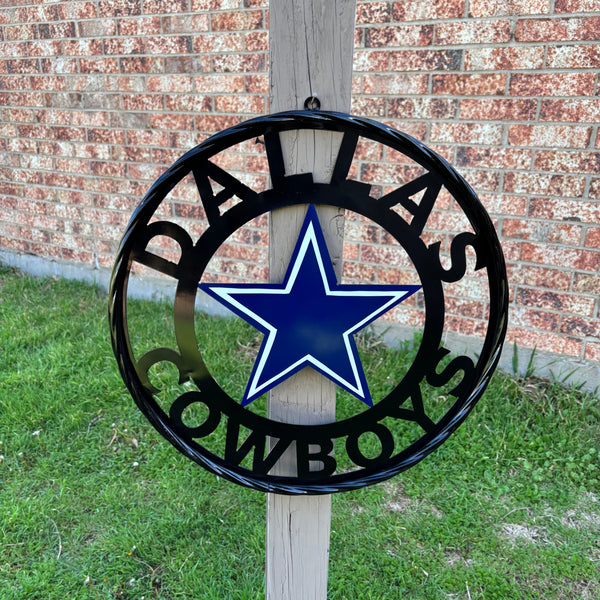 18",24",36" DALLAS COWBOYS METAL WALL ART WESTERN HOME DECOR VINTAGE RUSTIC BRONZE NEW #EH12316