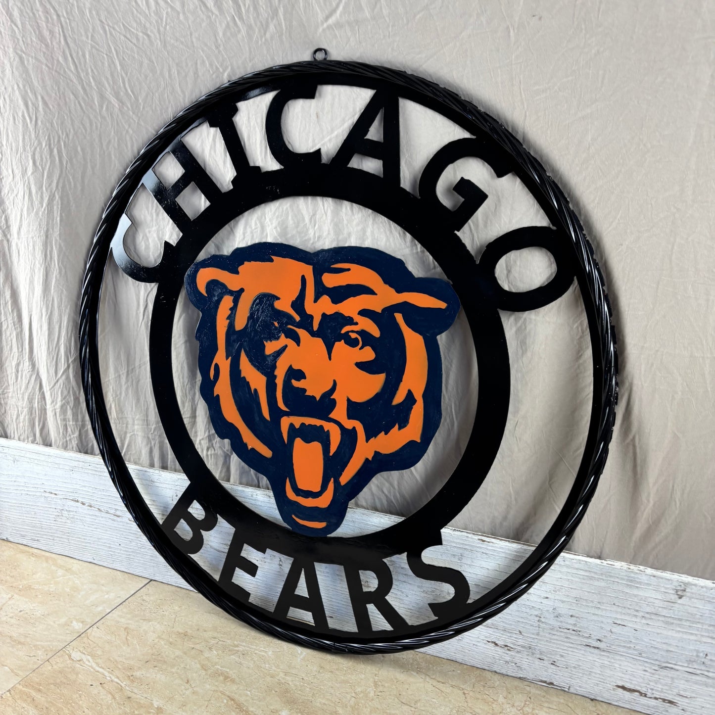 CHICAGO BEARS CUSTOM METAL VINTAGE CRAFT SIGN TEAM HANDMADE STYLE# 2
