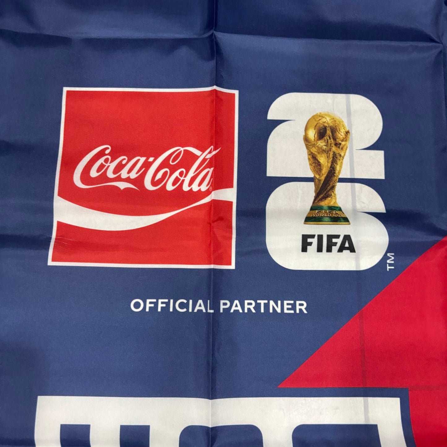 FIFA WORLD CUP 2026 USA COCACOLA FLAG 3ft x 4ft GENUINE LICENSES WESTERN HOME DECOR  #EH13732