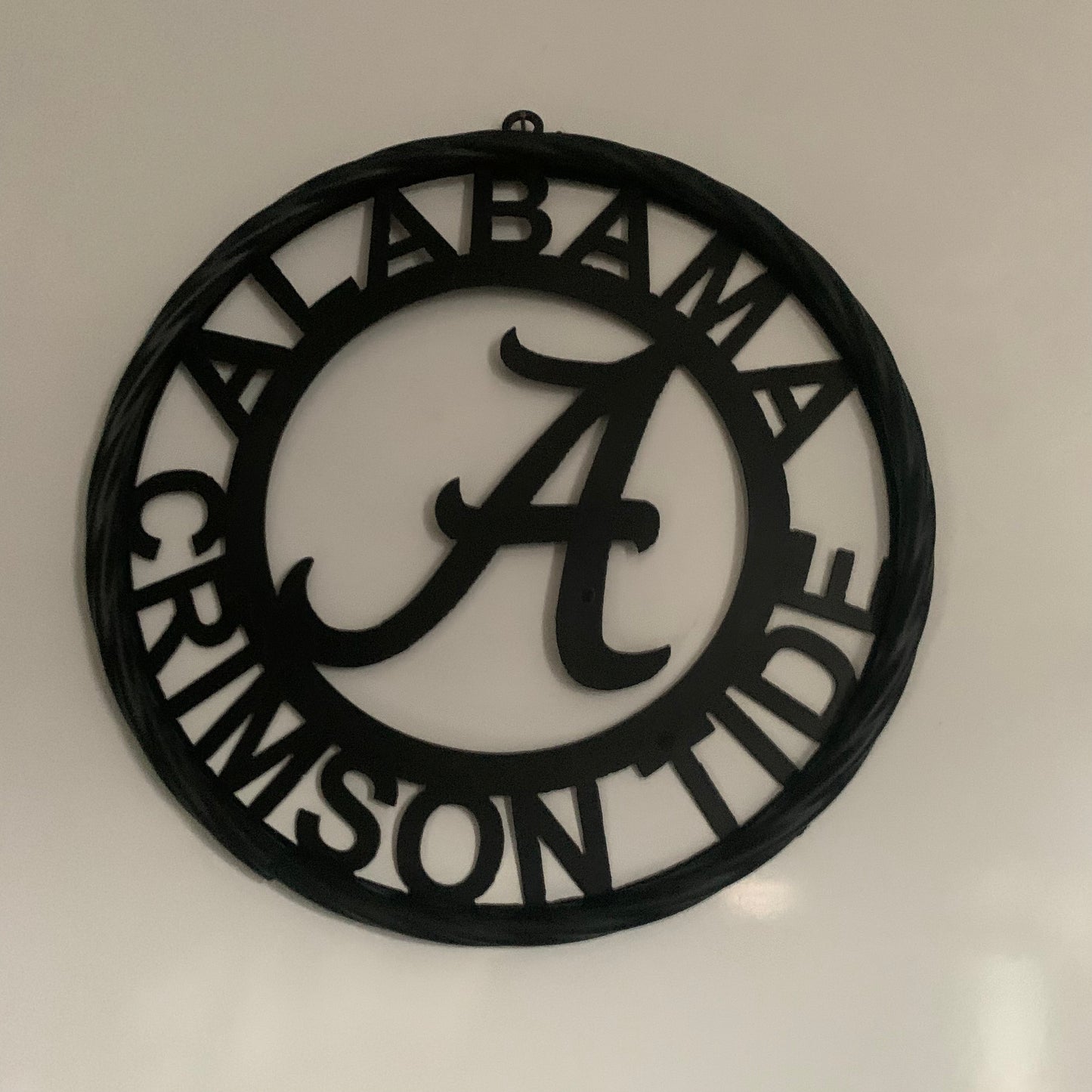 ALABAMA CRIMSON TIDE CUSTOM ALL BLACK METAL VINTAGE SIGN TEAM HANDMADE