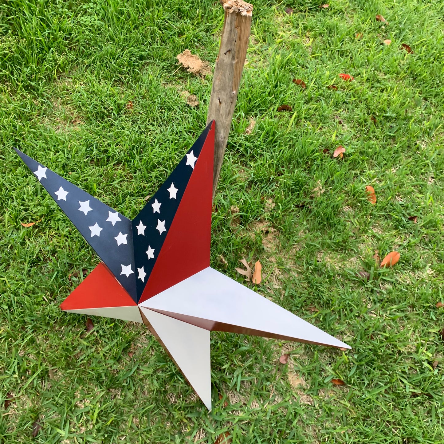 USA FLAG STAR STYLE# 5 RED WHITE & BLUE AMERICANA METAL BARN STAR WALL ART HANDMADE TO ORDER NEW #EH13380