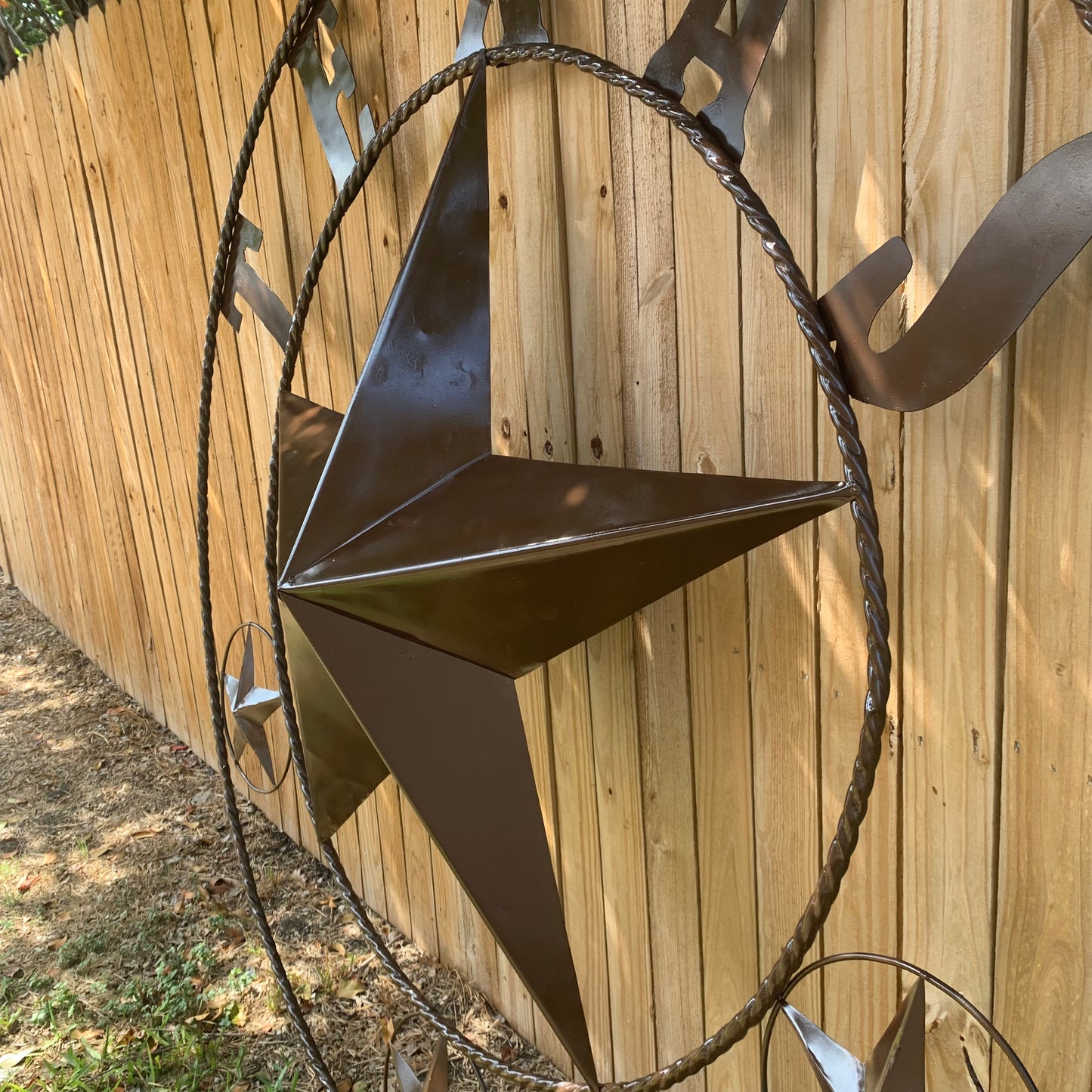 6 FOOT TEXAS LONE STAR GIANT LARGE OVERSIZE BARN STAR METAL RUSTIC BRONZE COPPER WALL ART WESTERN HOME DECOR HANDMADE NEW EH10523