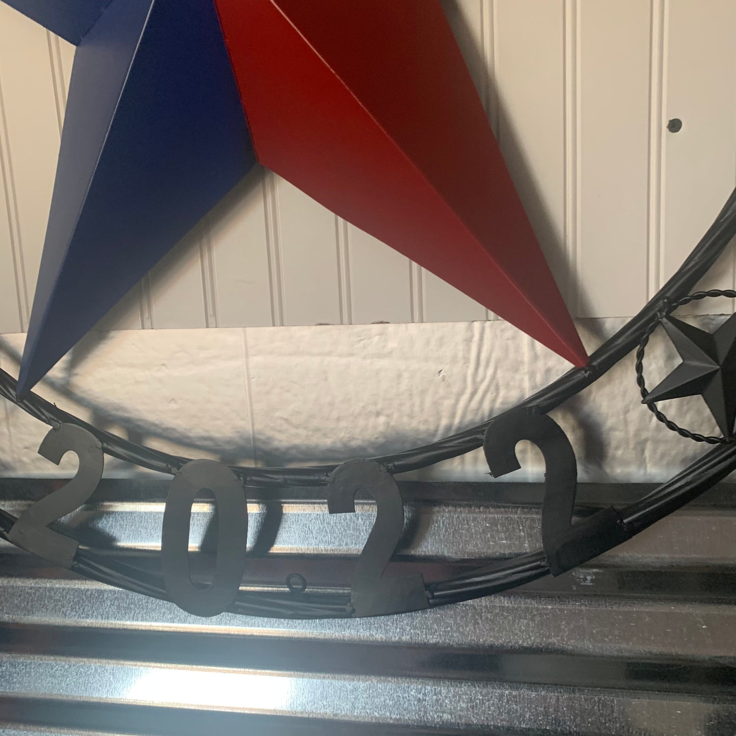 TEXAS 2022 STYLE CUSTOM NAME BARN STAR METAL LONESTAR 3d TWISTED BLACK ROPE RING WESTERN HOME DECOR   HANDMADE 24",32",36"