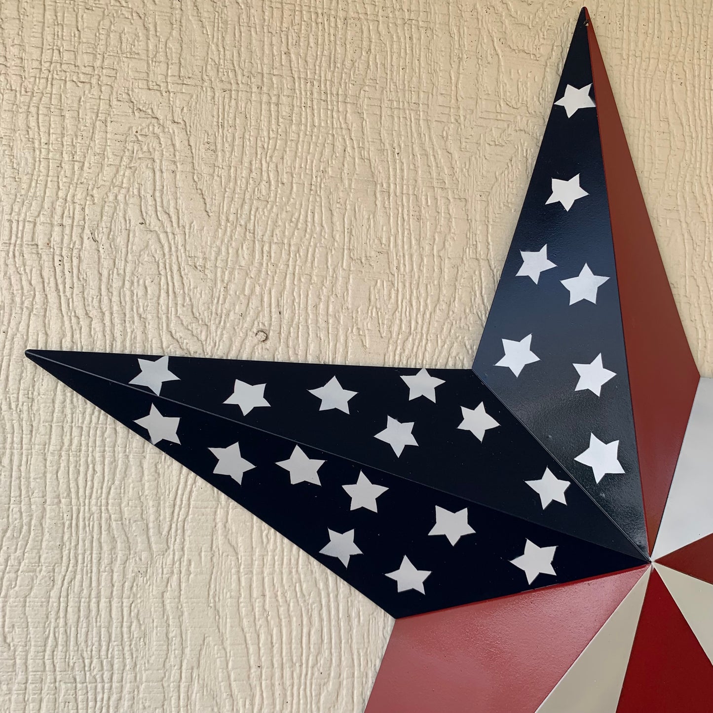 USA FLAG STAR STYLE# 5 RED WHITE & BLUE AMERICANA METAL BARN STAR WALL ART HANDMADE TO ORDER NEW #EH13380