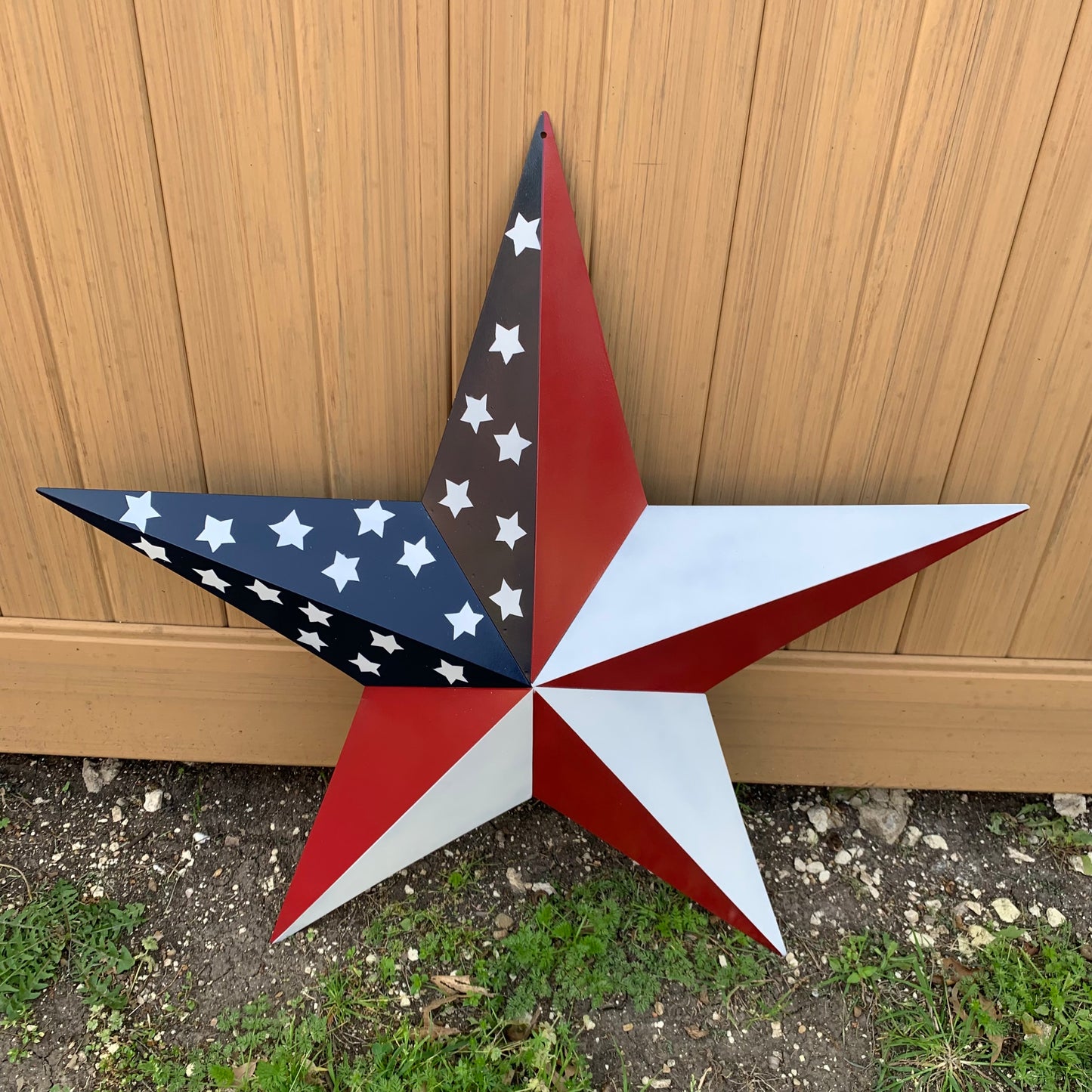 USA FLAG STAR STYLE# 5 RED WHITE & BLUE AMERICANA METAL BARN STAR WALL ART HANDMADE TO ORDER NEW #EH13380