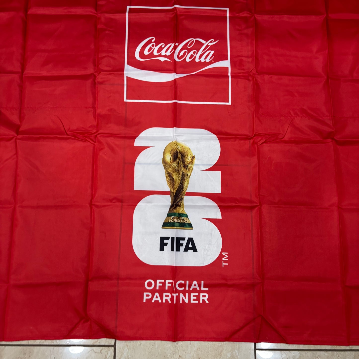FIFA WORLD CUP 2026 COCACOLA FLAG 3ft x 4ft GENUINE LICENSES WESTEEN HOME DECOR  #EH13731