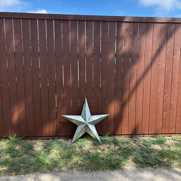UNFINISHED GALVANIZED BARN STAR 3" TO 120" METAL WALL ART WESTERN HOME  DECOR HANDMADE #EH10418