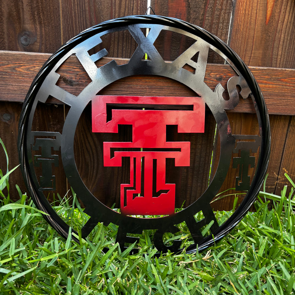 TEXAS TECH CUSTOM METAL VINTAGE CRAFT SIGN WESTERN HOME DECOR HANDMADE 12",18",24",32",36"