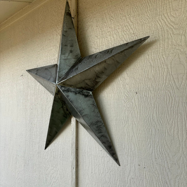 UNFINISHED GALVANIZED BARN STAR 3" TO 120" METAL WALL ART WESTERN HOME  DECOR HANDMADE #EH10418