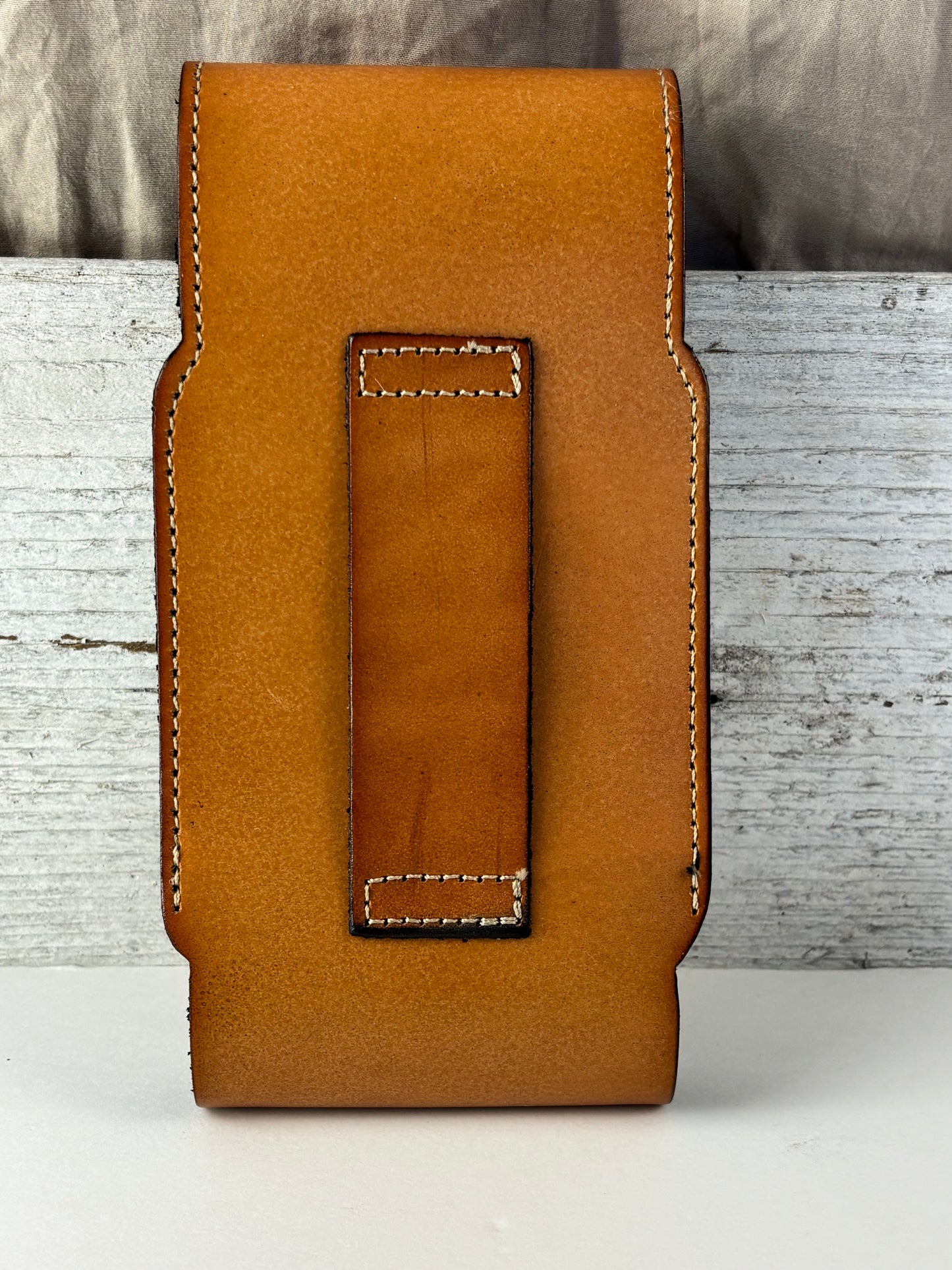 7" STAR LEATHER HOLSTER TAN BROWN STAR POUCH EXTRA LARGE  BELT LOOP CELL PHONE CASE UNIVERSAL OVERSIZE #EH13320