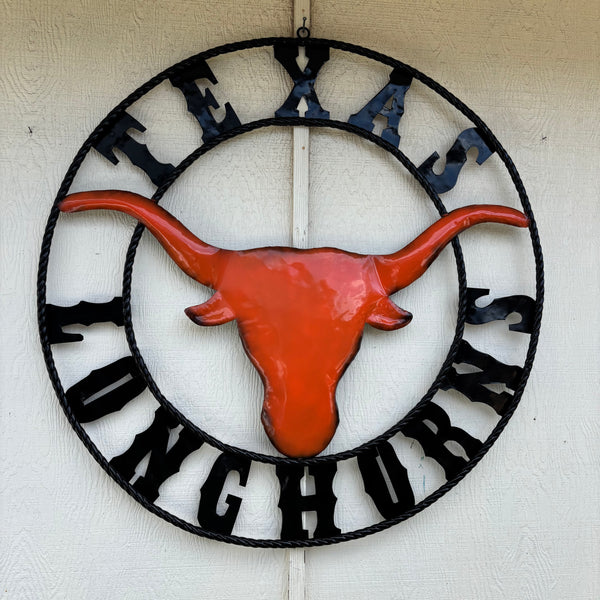 48" TEXAS LONGHORNS 3d LARGE CUSTOM METAL VINTAGE CRAFT SIGN TEAM ART WESTERN HOME DECOR HANDMADE #EH13110