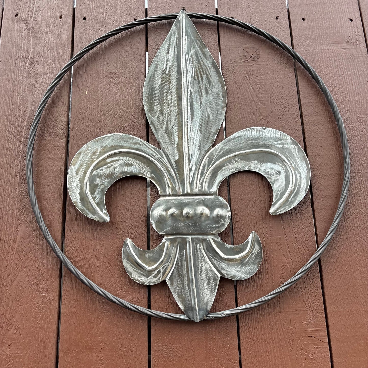 FLEUR DE LIS  CUSTOM RAW METAL METAL UNPAINTED WALL ART SIGN WESTERN HOME DECOR HANDMADE NEW 12",18",24",32"