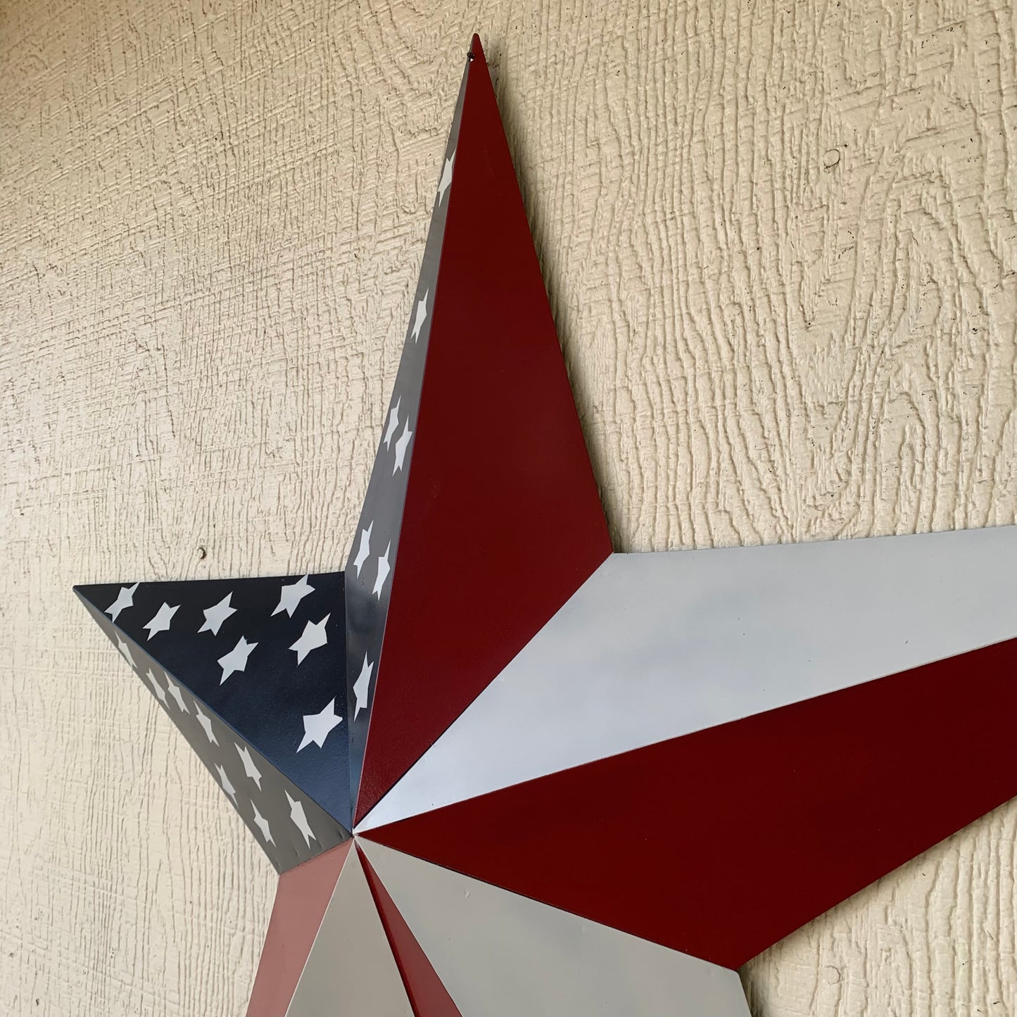 USA FLAG STAR STYLE# 5 RED WHITE & BLUE AMERICANA METAL BARN STAR WALL ART HANDMADE TO ORDER NEW #EH13380