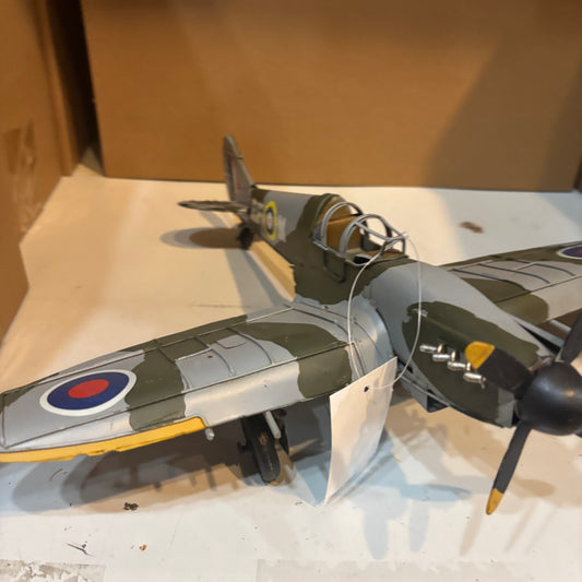 SPITFIRE METAL AIRPLAINE WW WESTERN HOME DECOR HANDMADE #RA0234