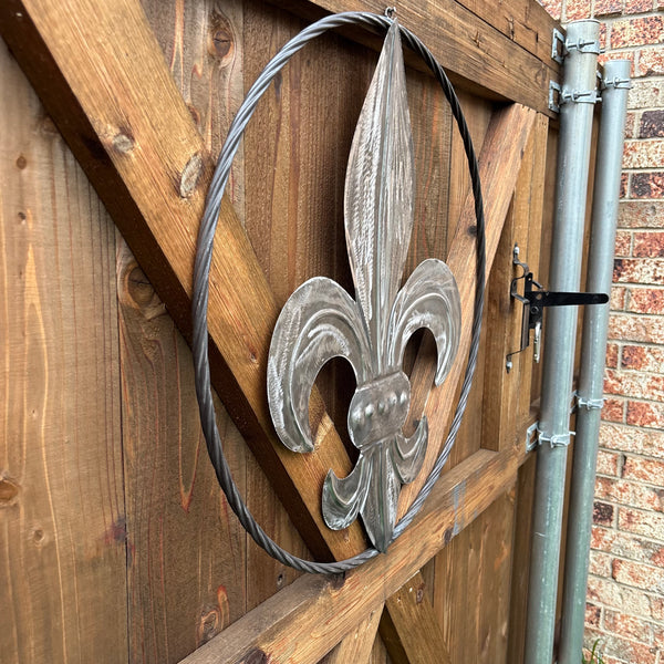 FLEUR DE LIS  CUSTOM RAW METAL METAL UNPAINTED WALL ART SIGN WESTERN HOME DECOR HANDMADE NEW 12",18",24",32"