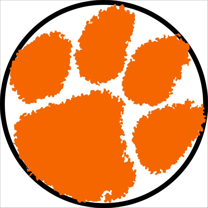 CLEMSON TIGERS PAW CUSTOM METAL VINTAGE CRAFT SIGN WALL ART TEAM SIGN ORANGE HANDMADE STYLE#2 #EH12745