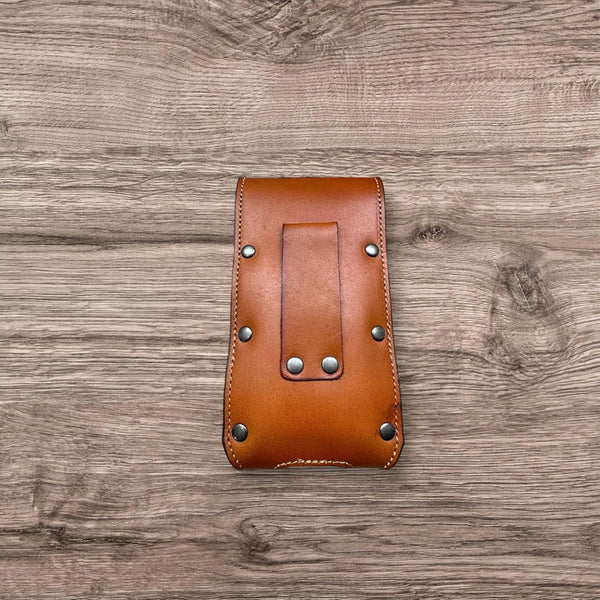 7" COWBOYS PRAYER BROWN EMBOSSED LEATHER POUCH EXTRA LARGE  BELT LOOP HOLSTER CELL PHONE CASE UNIVERSAL OVERSIZE #EH12708--FREE SHIPPING