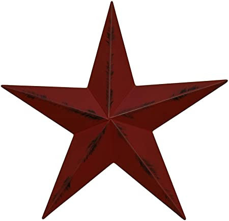 #EH10412 RUSTIC BARN STAR 32",40",53" METAL WALL ART MULTI COLOR WESTERN HOME DECOR HANDMADE