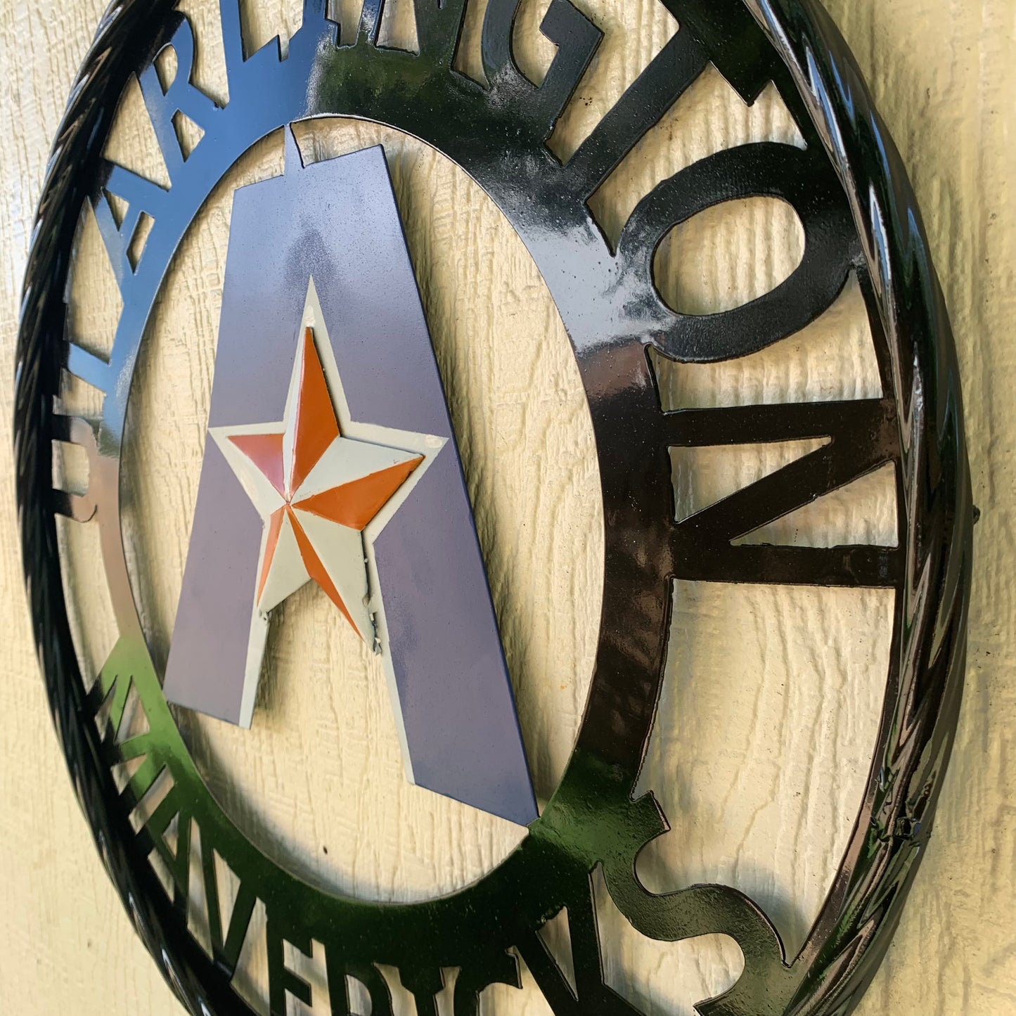 UTA ARLINGTON CUSTOM METAL VINTAGE CRAFT TEAM SIGN WESTERN HOME DECOR HANDMADE