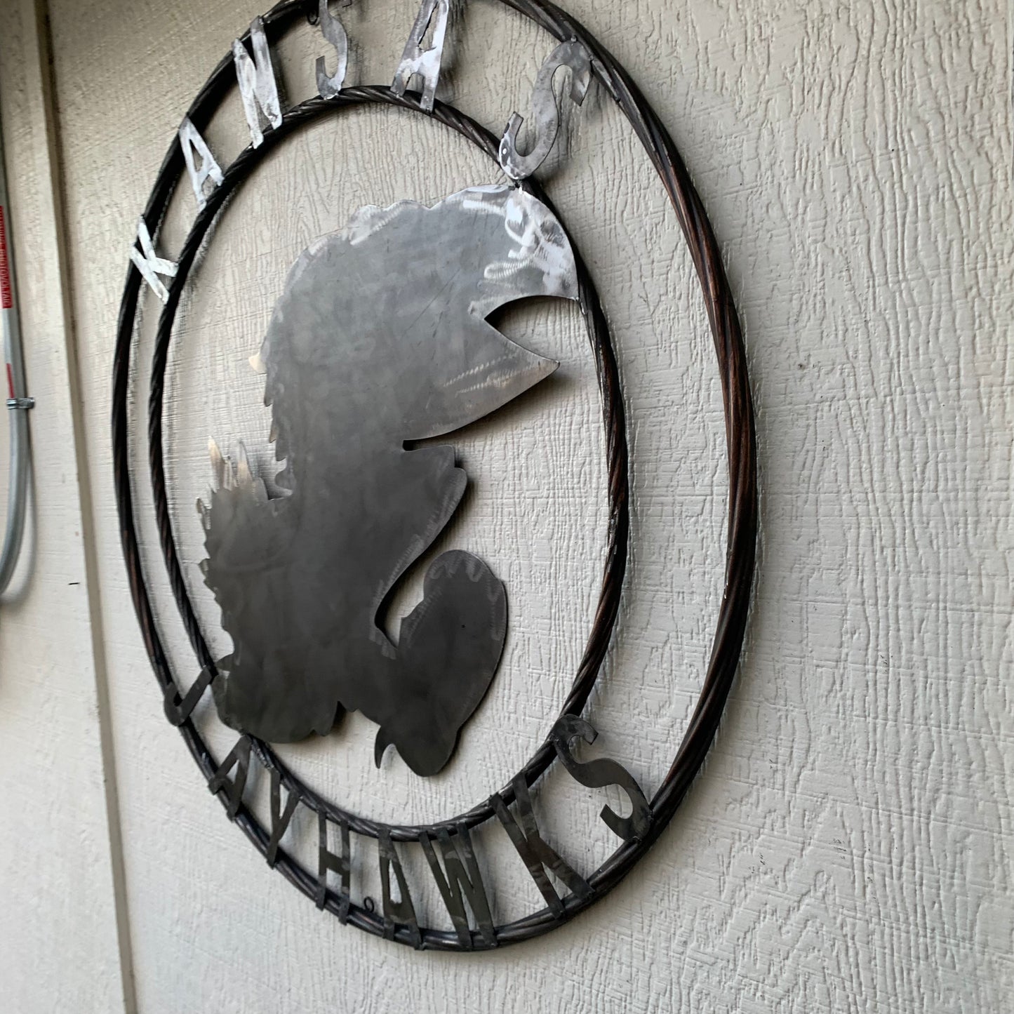 KANSAS JAYHAWKS RAW CUSTOM METAL VINTAGE CRAFT SIGN UNPAINTED TEAM HANDMADE