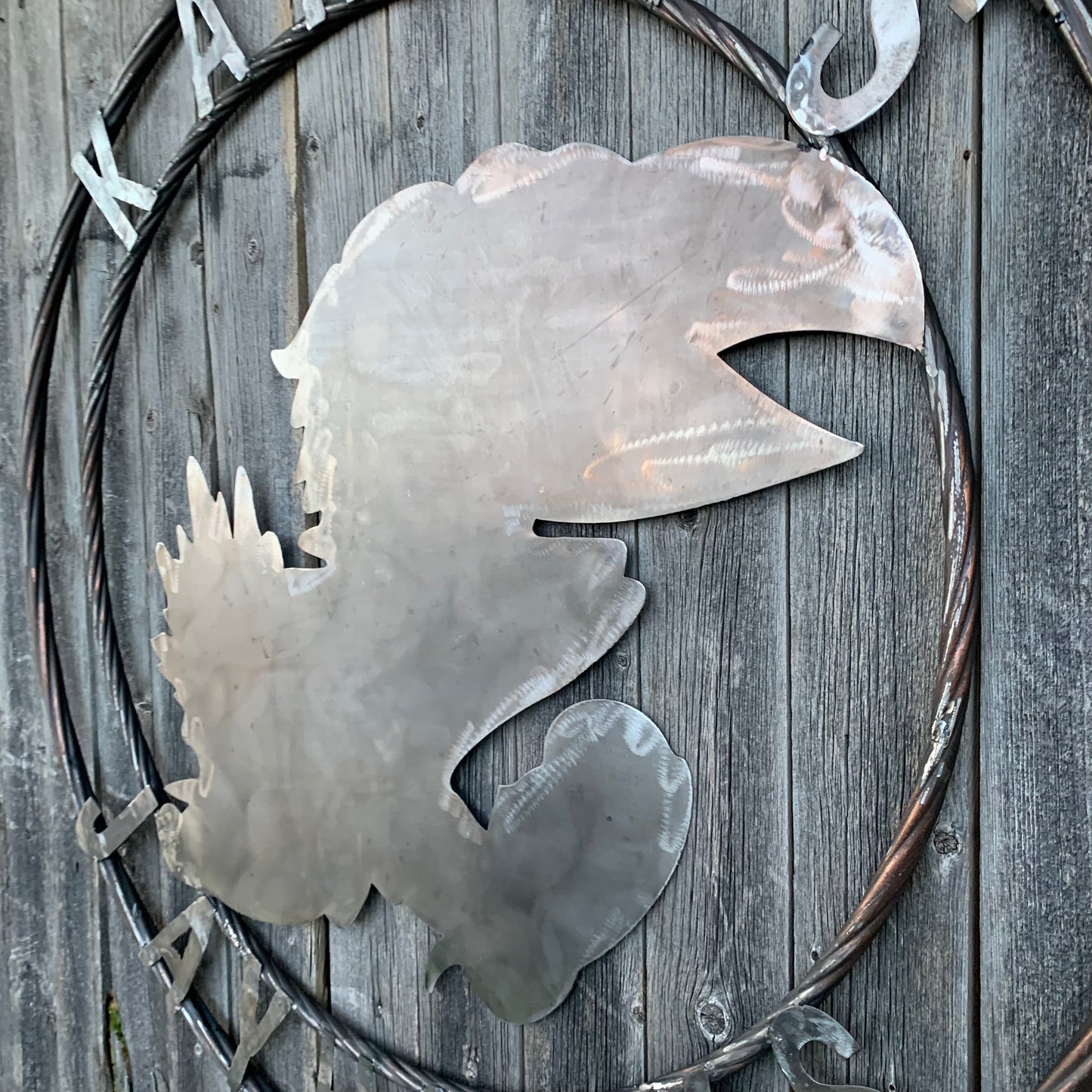 KANSAS JAYHAWKS RAW CUSTOM METAL VINTAGE CRAFT SIGN UNPAINTED TEAM HANDMADE