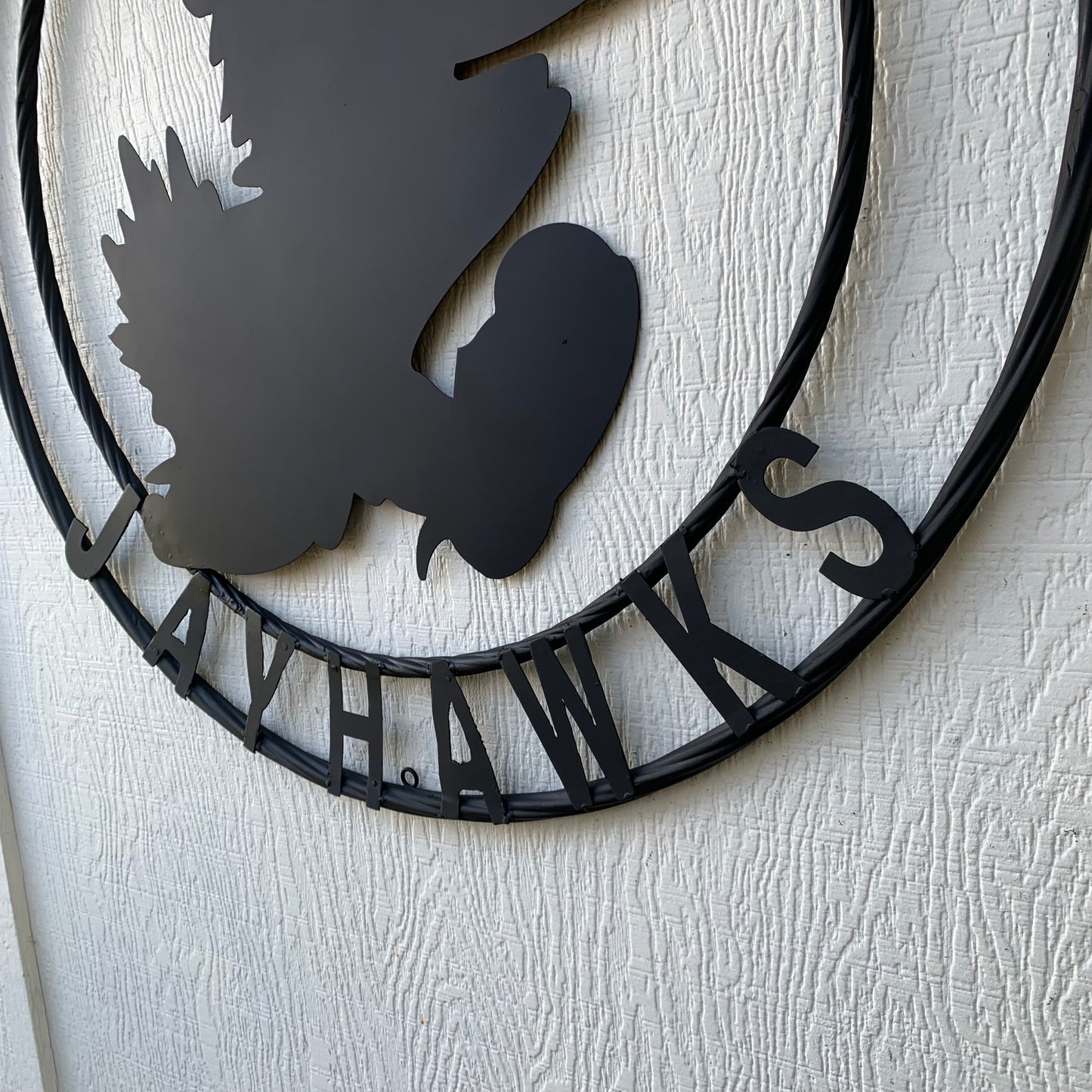 KANSAS JAYHAWKS BLACK CUSTOM METAL VINTAGE CRAFT SIGN WALL ART TEAM SIGN HANDMADE