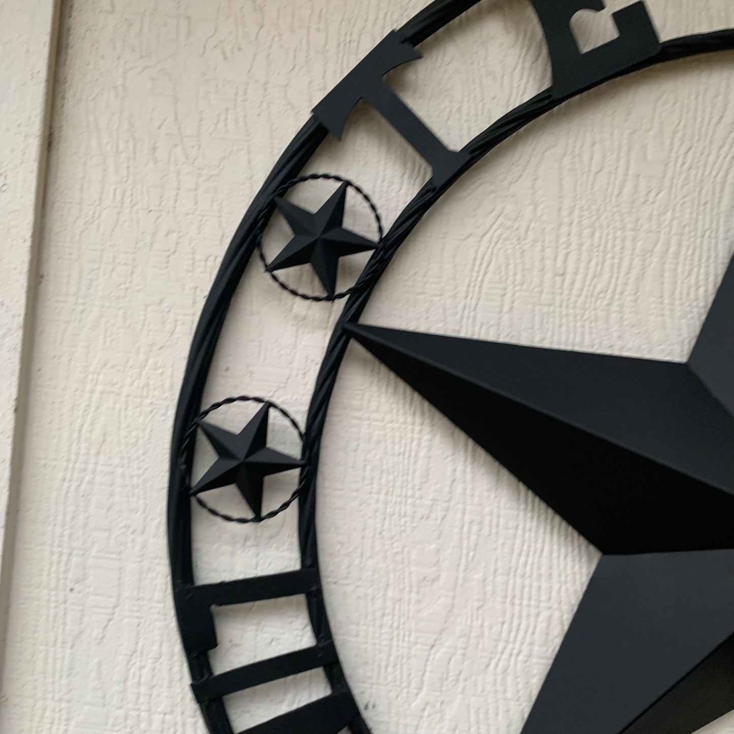 LINN SAN MANUEL STYLE YOUR CUSTOM NAME STAR METAL BARN LONE STAR 3d TWISTED ROPE RING WESTERN HOME DECOR HANDMADE NEW