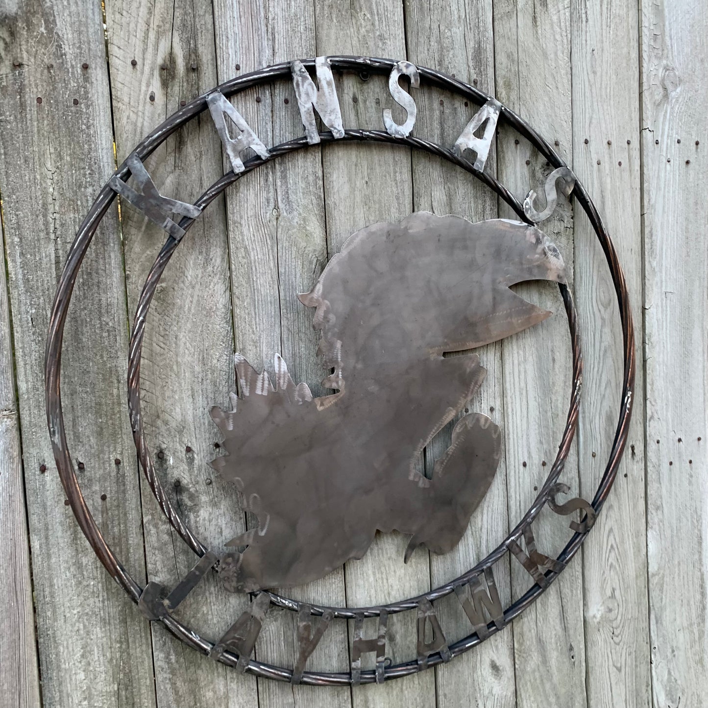 KANSAS JAYHAWKS RAW CUSTOM METAL VINTAGE CRAFT SIGN UNPAINTED TEAM HANDMADE