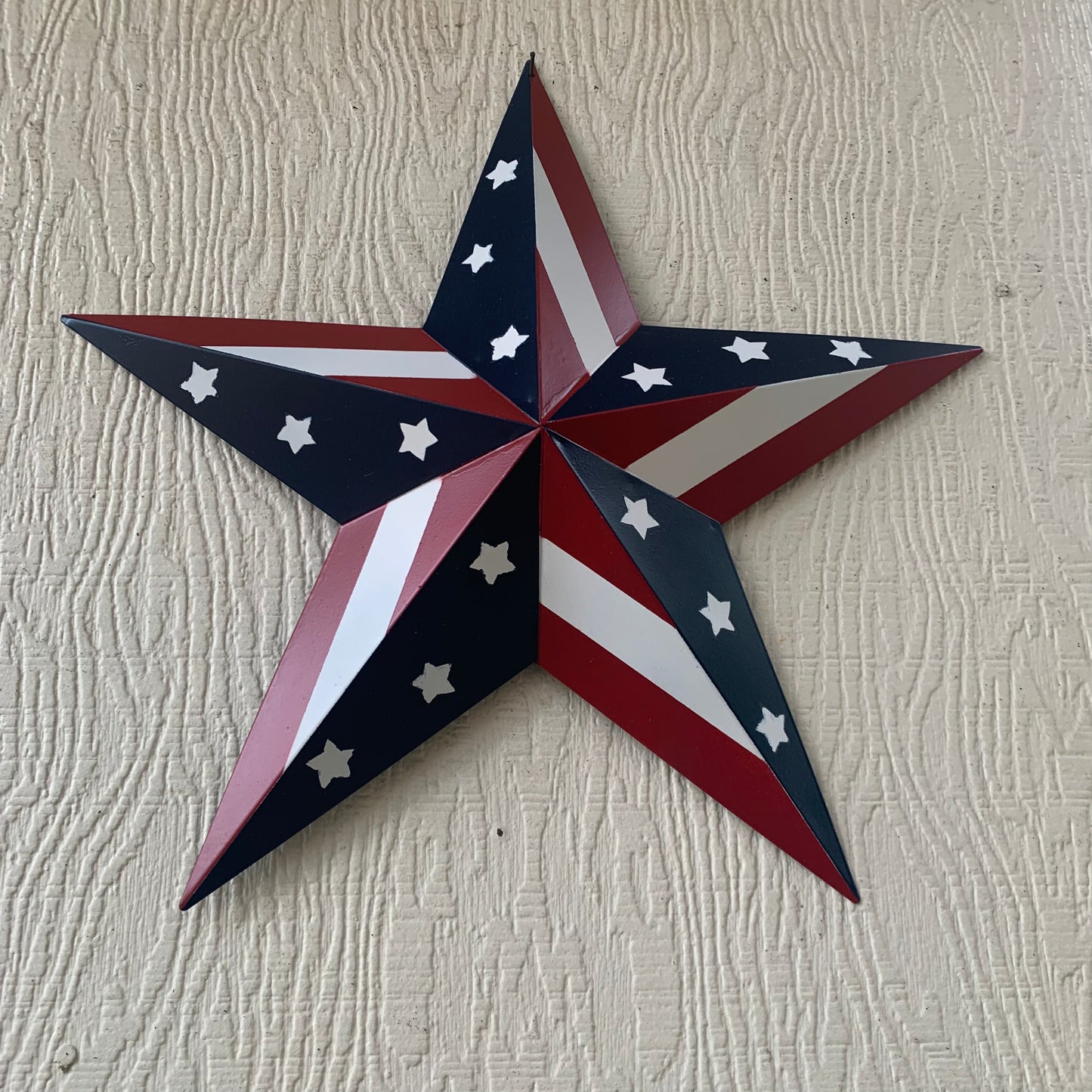 USA BARN STAR AMERICAN FLAG STAR RED WHITE & BLUE METAL STAR HANDMADE NEW 12",24",30" #EH11753