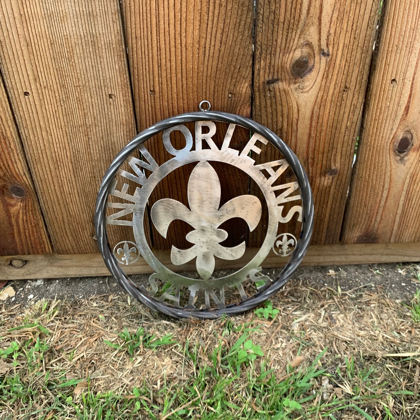 NEW ORLEANS SAINTS CUSTOM RAW METAL CRAFT SIGN WALL ART WESTERN HOME DECOR LASERCUT ART HANDMADE 12",18",24
