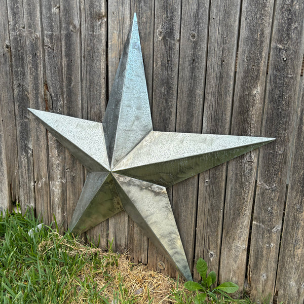 UNFINISHED GALVANIZED BARN STAR 3" TO 120" METAL WALL ART WESTERN HOME  DECOR HANDMADE #EH10418